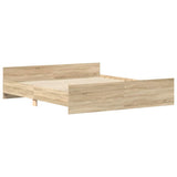 Bed Frame without Mattress Sonoma Oak 200x200 cm 3203735