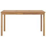 Garden Dining Table 140x80x77 cm Solid Teak Wood 315619