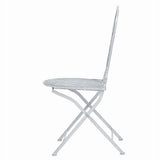 Garden Furniture Set Greyish white Powder-coated steel Medium 43150