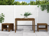 3 Piece Garden Bistro Set Honey Brown Solid Wood Pine 3157706