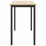Table Natural 100 x 50 x 77 cm Engineered Wood and Steel 873794