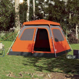 Family Tent Dome 6-Person Grey and Orange Quick Release 4004235