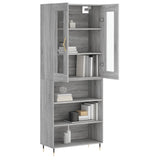 Highboard Grey Sonoma 69.5x34x180 cm Engineered Wood 3198711