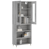Highboard Grey Sonoma 69.5x34x180 cm Engineered Wood 3198711