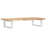 Basin Shelf Wall Mounted Steel and Solid Wood Acacia 3302664