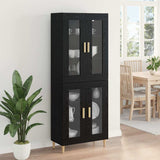 Highboard Black Oak 69.5 x 34 x 180 cm Engineered Wood 3416205