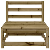 Garden Sofa Armless with Footstool Impregnated Wood Pine 837969