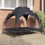 Dog Bed Folding Manual Black 122 x 93 x 106.5 cm Steel 42008168