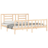 Bed Frame without Mattress 200x200 cm Solid Wood Pine 3192901