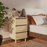 Bed Cabinet Sonoma oak Engineered wood, solid eucalyptus wood 805893