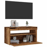 TV Cabinets with LED Lights 2 pcs Old Wood Engineered Wood 856316