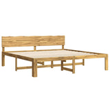 Double Bed Frame with Headboard ROSTOCK White 200 x 200 cm 3405472