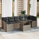 Garden Sofa Set with Cushion Manual 8 pcs Grey Poly rattan 3357152