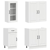 Kitchen Unit LUCCA 8 pcs High Gloss White Engineered Wood 3438395
