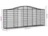 Arched Gabion Baskets 15 pcs 200x30x100/120 cm Galvanised Iron 3145443