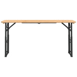 Folding Beer Table 170x50x75/105 cm Solid Wood Fir 363114