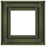 Planter Olive Green 40x40x80 cm Cold-rolled Steel 860706