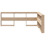 Bookcase Headboard L-Shaped 140 cm Solid Wood Pine 859280
