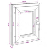 Basement Window RISOR 50 x 60 cm PVC and Glass 42047865