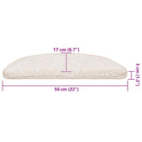Stair Mats 20 pcs 56x17x3 cm White Half Round 3365843