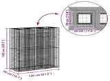Gabion Raised Bed 2 pcs Silver 130 x 50 x 150 cm 3422233