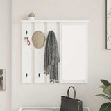 Wall-Mounted Coat Rack White 84 x 10 x 80 cm Engineered wood 874491