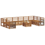 Sofa Sets 11 pcs Natural Solid Acacia Wood 3375609
