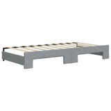 Daybed with Trundle and Drawers Dark Grey 90x190 cm Fabric 3197606
