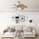 ZNTS Ceiling Fan with Light 76 cm Light Brown 51489