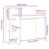 Desk with Shelf Old Wood 100 x 40 x 90 cm Engineered Wood 869320
