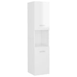 ZNTS Bathroom Furniture Set High Gloss White Engineered Wood 3071429