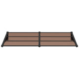 Door Canopy Black 199x90 cm Polycarbonate 153699