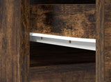 Highboard Smoked Oak 37.5x35x180 cm Engineered Wood 861665