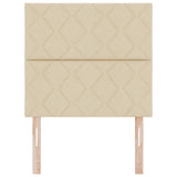 Fabric Headboard Geometric with Headboard Cream 90 cm Fabric 3337891