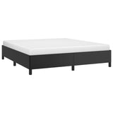 Bed Frame without Mattress Black Super King Faux Leather 349876