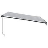 Manual Retractable Awning Anthracite and White 400x350 cm 3215808