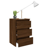 Bed Cabinet Brown Oak 40x35x62.5 cm Engineered Wood 815175