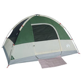 ZNTS Camping Tent Dome 4-Person Green Waterproof 94699