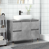 Bathroom Cabinet Concrete Grey 80x33x60 cm Engineered Wood 857231