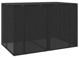 Box Garbage Bin Box 2 pcs Black 130 x 80 x 115 cm Polyethylene 42008242