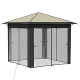 Gazebo with 4 Sidewalls 2.6 x 2.6 m Cream and Anthracite 42036807