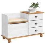 Entryway Storage Bench with Drawer ASKIM White 100 x 39 x 62 cm 4105441