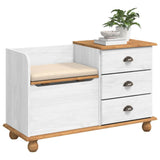 Entryway Storage Bench with Drawer ASKIM White 100 x 39 x 62 cm 4105441
