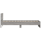 Bed Frame without Mattress with LED Lights Grey Sonoma 90x190 cm Single 838839