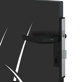 Garden Gate with Lock Black 110 x 105 cm Powder-coated steel 42015889