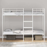Bunk Bed without Mattress White 100x190 cm Steel 42000330