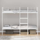 Bunk Bed without Mattress White 100x190 cm Steel 42000330