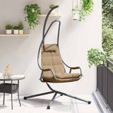 Hanging Egg Chair Folding Taupe 94 x 107 x 196.5 cm Steel 42003853