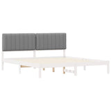 Bed Frame with Upholstered Headboard Light Grey 180 x 200 cm 878033