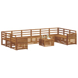 Outdoor Sofa Set 11 pcs Natural Solid Acacia Wood 3375604